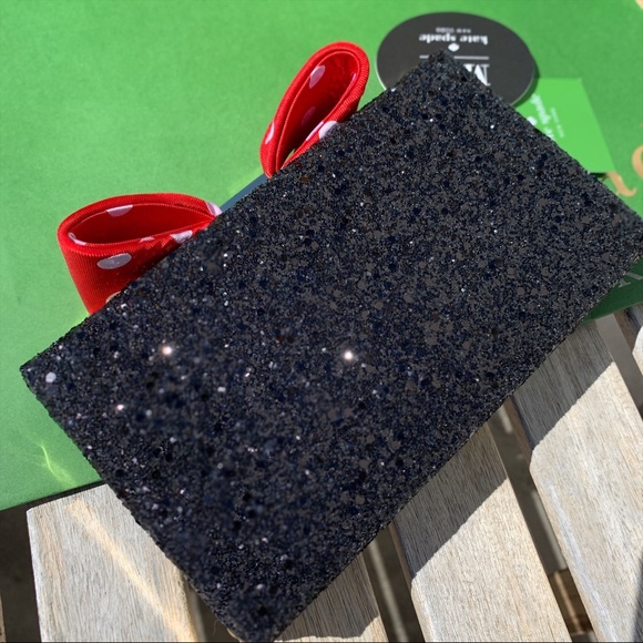 Kate spade Minnie Mouse bow clasp clutch black - Picture 5 of 8